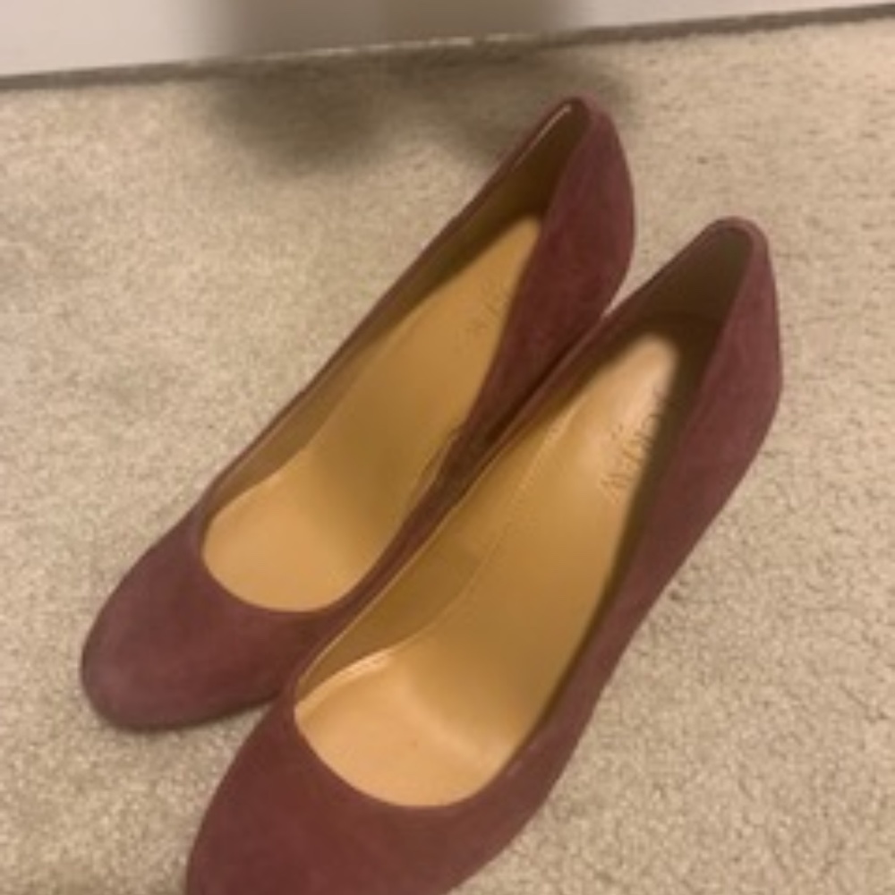 J. Crew Maroon Velvet heels